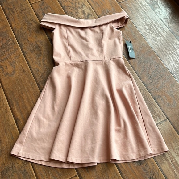 - NWT Lulus blush Off the Shoulder Skater Dress - Size Medium - Picture 3 of 16